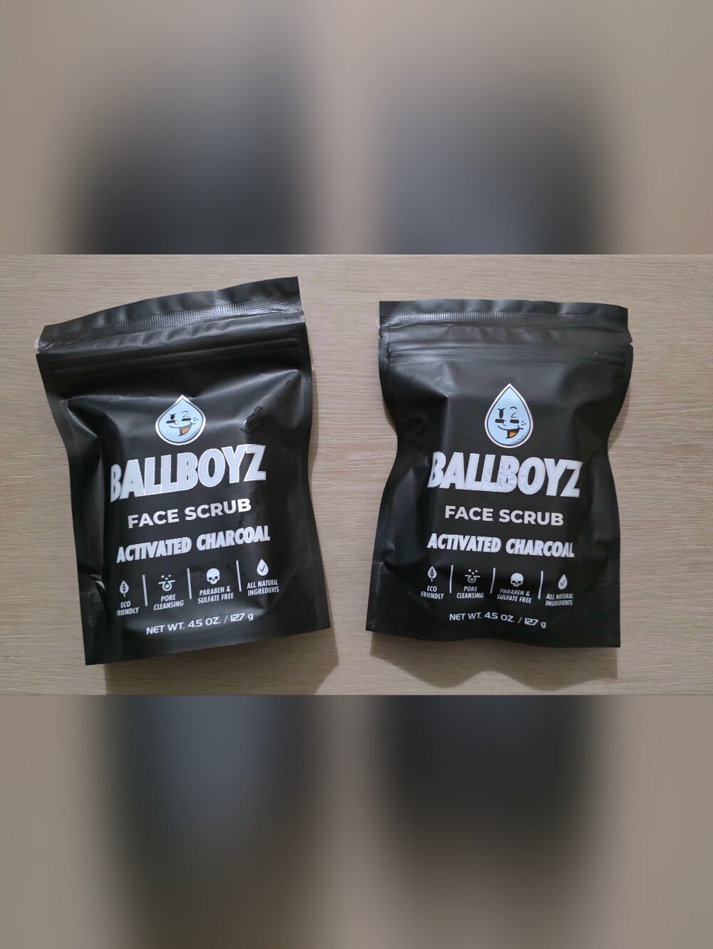 NEW Ballboyz Activated Charcoal Face Scrub - 2 Pack